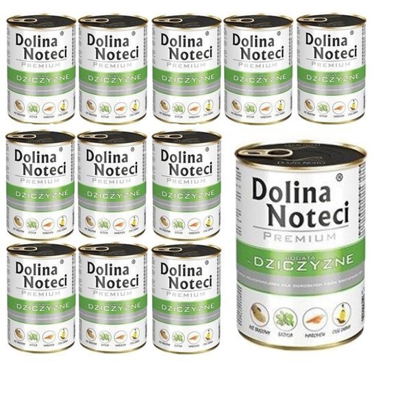 Kody rabatowe DOLINA NOTECI Premium bogata w dziczyznę - mokra karma dla psa - 12x400g