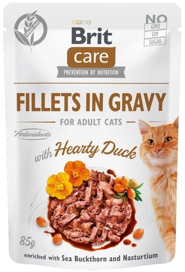 Kody rabatowe BRIT Care Fillets in Gravy filety z kaczką w sosie - mokra karma dla kota - 85 g