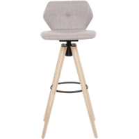 Kody rabatowe 9design sklep internetowy - Mobitec :: Krzesło barowe / hoker tapicerowany obrotowy Mood 91 wys. 102 cm szary nogi drewniane