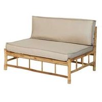 Kody rabatowe 9design sklep internetowy - Exotan :: Leżak ogrodowy drewniany Bamboo z szarymi poduszkami szer. 120 cm