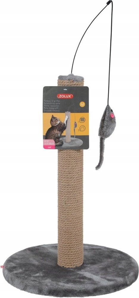 Kody rabatowe Krakvet sklep zoologiczny - Zolux Drapak słupek z zabawką dla kota - szary