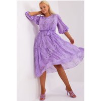 Kody rabatowe Jasno fioletowa sukienka z printem 9344
