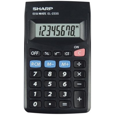 Kody rabatowe Avans - Kalkulator SHARP Handheld Blister SH-EL233SBBK Czarny