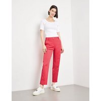 Kody rabatowe GERRY WEBER Damski Eleganckie spodnie w kant Czerwony Jednokolorowy