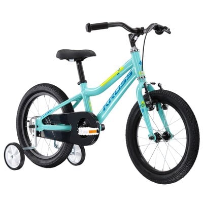 Kody rabatowe Rower dziecięcy KROSS Mini 4.0 16 cali dla dziewczynki Seledynowo-niebiesko-limonkowy
