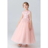 Kody rabatowe Lejdi.pl - Jasno różowa sukienka dla dziewczynki na wesele, na bal, dziecięca sukienka wieczorowa BX683