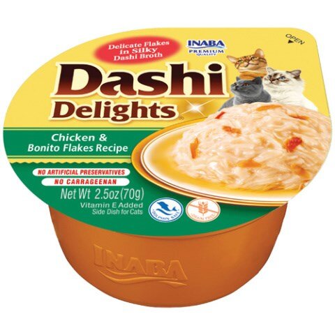 Kody rabatowe Krakvet sklep zoologiczny - INABA Dashi Delights Kurczak z płatkami bonito w bulionie - przysmak dla kota - 70 g