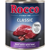 Kody rabatowe zooplus - 21 + 3 gratis! Rocco, karma mokra dla psa, 24 x 800 g - Wołowina i mięso z dzika