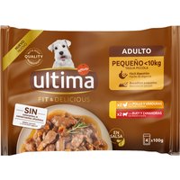 Kody rabatowe Ultima Fit & Delicious Mini Adult dla psa, 44 x 100 g - Kurczak i wołowina