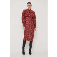 Kody rabatowe Answear.com - La Mania sukienka kolor czerwony midi prosta