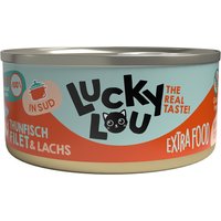 Kody rabatowe Economy Pack Lucky Lou Extrafood Filet in Bulion 36 x 70 g - Tuńczyk i łosoś Łosoś