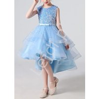 Kody rabatowe Błęiktna sukienka dla dziewczynki z cekinami, gwiazdkami A88