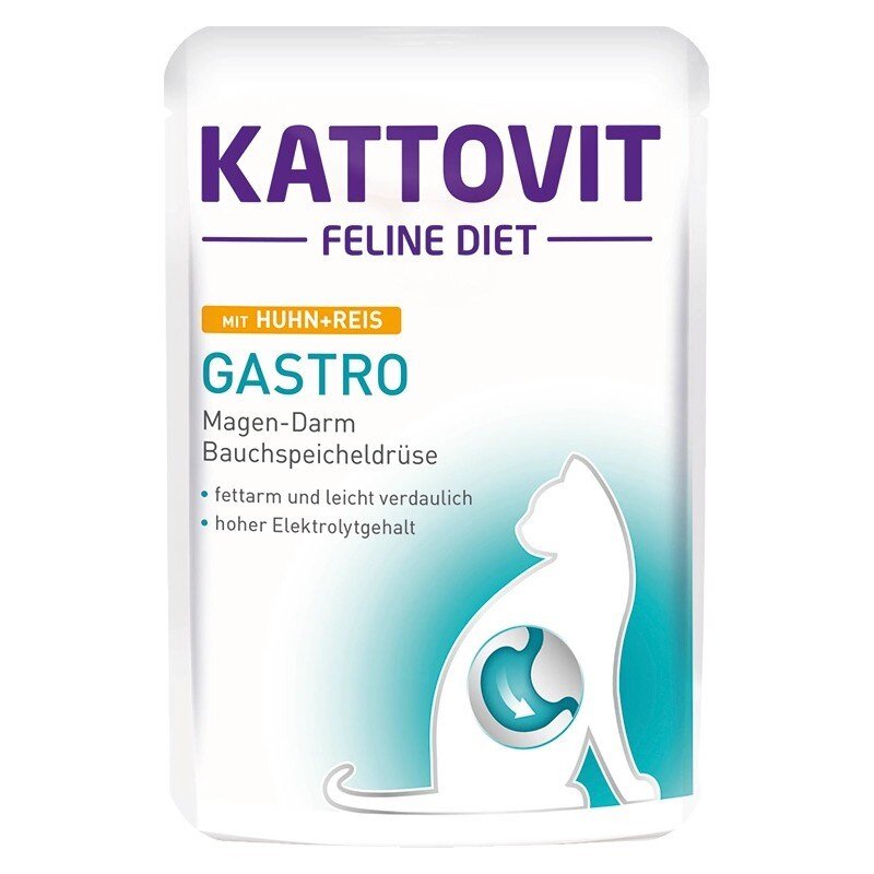 Kody rabatowe Krakvet sklep zoologiczny - KATTOVIT Feline Diet Gastro Kurczak z ryżem - mokra karma dla kota - 85 g