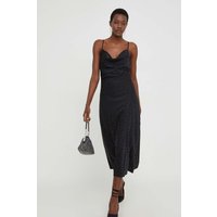 Kody rabatowe Answear.com - Answear Lab sukienka kolor czarny midi rozkloszowana
