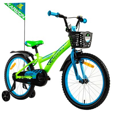 Kody rabatowe Rower dziecięcy KARBON Alvin 20 cali dla chłopca Zielono-niebieski