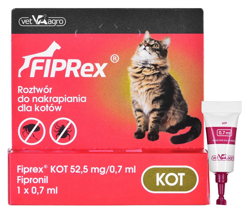 Kody rabatowe Krakvet sklep zoologiczny - FIPREX Krople przeciw pasożytom dla kota - 0,7 ml