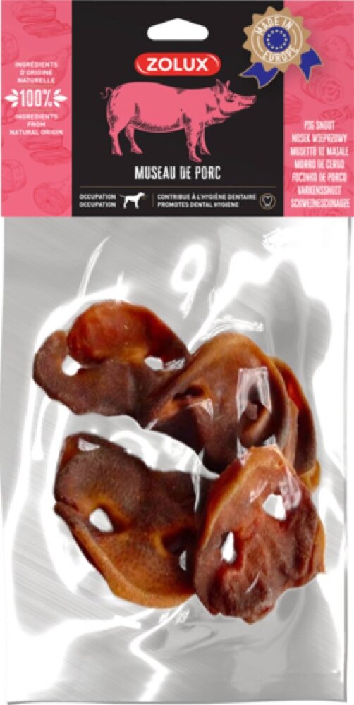 Kody rabatowe Krakvet sklep zoologiczny - ZOLUX Naturalny Nosek wieprzowy - przysmak dla psa - 200 g