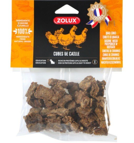 Kody rabatowe Krakvet sklep zoologiczny - ZOLUX Naturalne Kostki przepiórcze - przysmak dla psa - 150 g