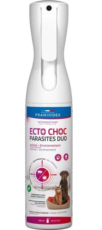 Kody rabatowe Krakvet sklep zoologiczny - FRANCODEX Ecto Choc Parasites Duo - mgiełka przeciw pasożytom - 290 ml