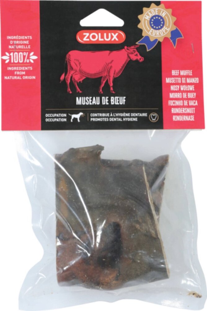 Kody rabatowe Krakvet sklep zoologiczny - ZOLUX  Naturalny Nosek wołowy - przysmak dla psa - 200 g