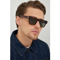 Kody rabatowe Saint Laurent okulary przeciwsłoneczne męskie kolor brązowy