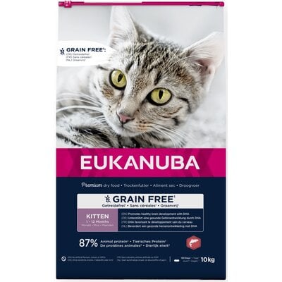 Kody rabatowe Karma dla kota EUKANUBA Grain Free Kitten Łosoś 10 kg