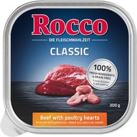 Kody rabatowe zooplus - Rocco Classic tacki, 9 x 300 g - Wołowina i serca drobiowe