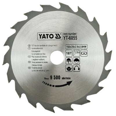 Kody rabatowe Tarcza do cięcia YATO YT-6055 160 mm