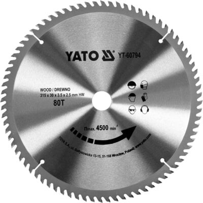 Kody rabatowe Tarcza do cięcia YATO YT-60794 315 mm