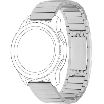 Kody rabatowe Avans - Pasek TOPP do Samsung Galaxy Watch 46mm/Gear S3/Huawei Watch GT Srebrny