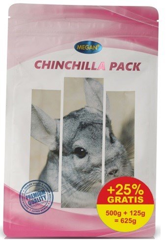Kody rabatowe Krakvet sklep zoologiczny - MEGAN Chinchilla Pack - karma dla szynszyli - 500 + 125 g