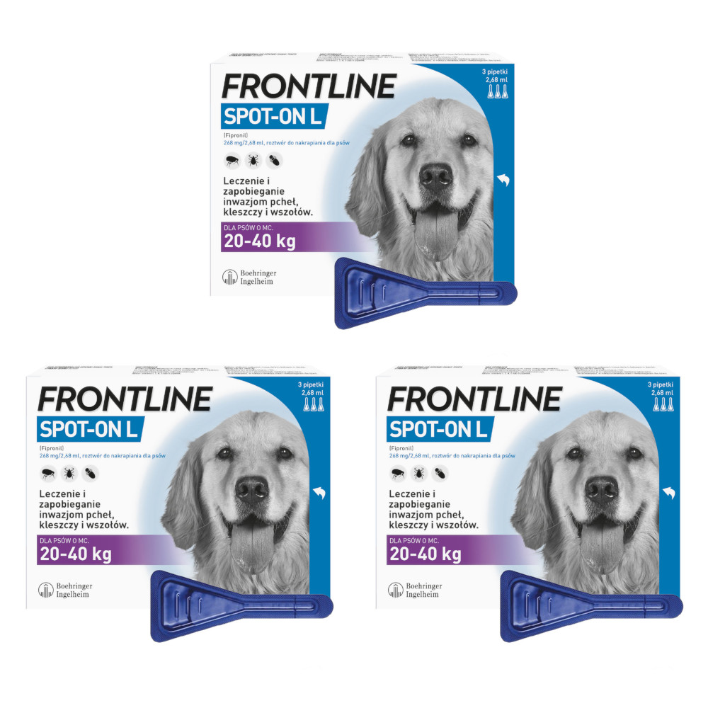 Kody rabatowe Frontline Spot-On L dla psów 20-40 kg - 3 sztuki