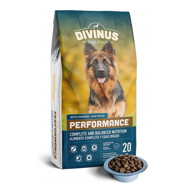 Kody rabatowe Krakvet sklep zoologiczny - DIVINUS Performance dla owczarka niemieckiego  - sucha karma dla psa - 20 kg