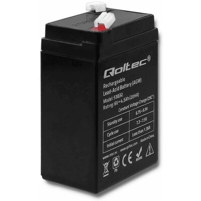 Kody rabatowe Akumulator QOLTEC 53032 4.5Ah 6V