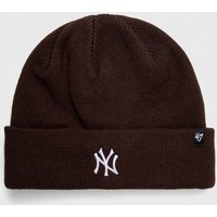 Kody rabatowe 47 brand czapka New York Yankees Randle kolor brązowy z grubej dzianiny
