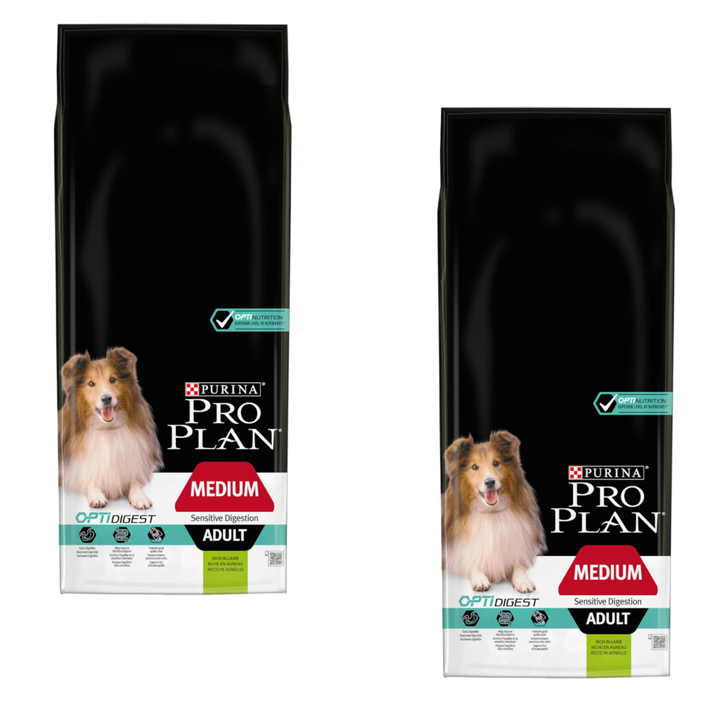 Kody rabatowe Krakvet sklep zoologiczny - PURINA Pro Plan Adult Medium Sensitive Digestion bogata w jagnięcinę - sucha karma dla psa - 2x14 kg
