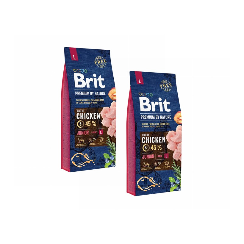 Kody rabatowe BRIT Premium By Nature Junior L - sucha karma dla szczeniąt dużych ras - 2x15 kg