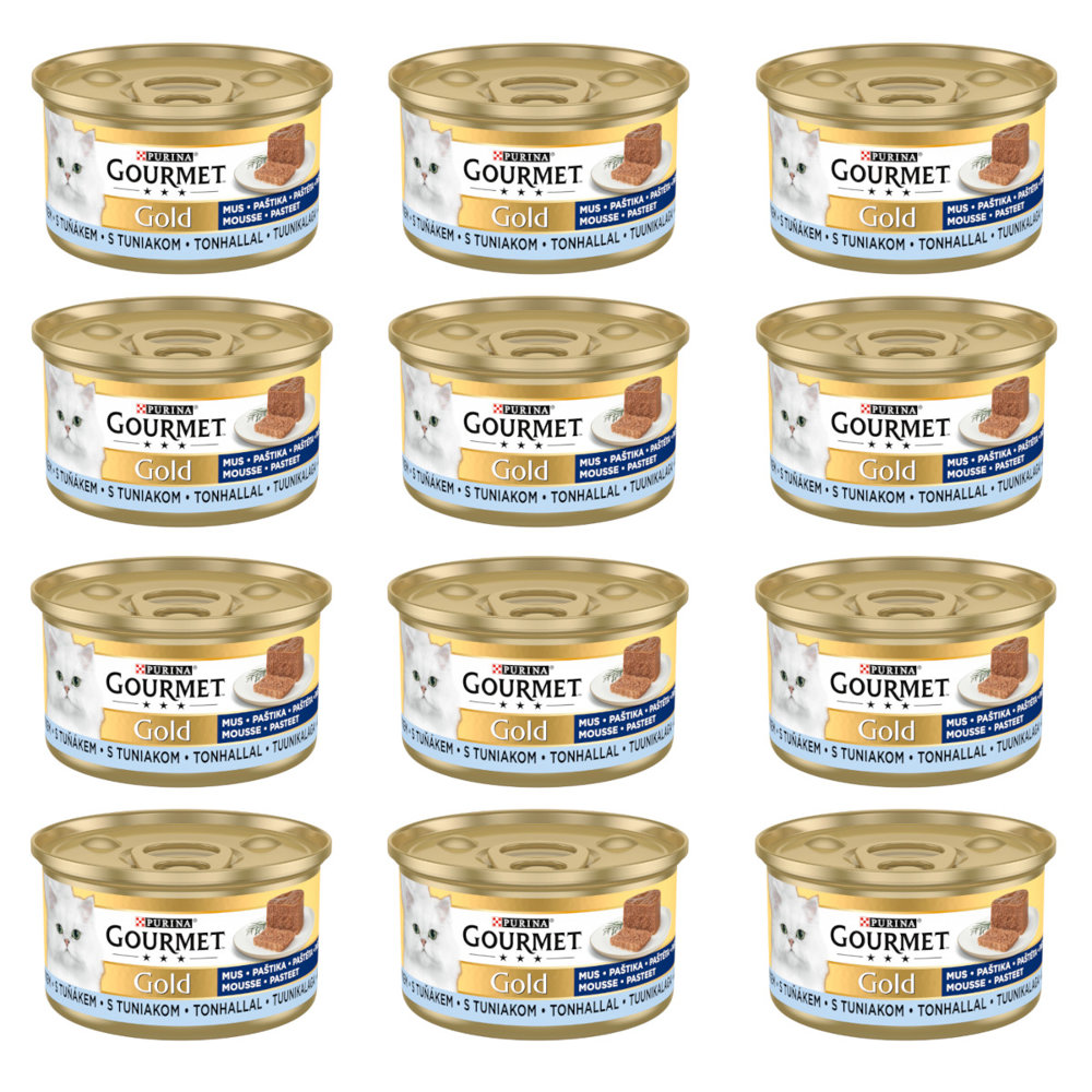 Kody rabatowe Krakvet sklep zoologiczny - GOURMET GOLD Mus z tuńczykiem - mokra karma dla kota - puszka - 12x85 g