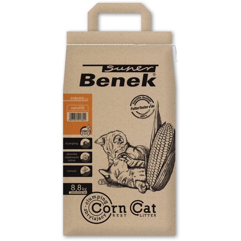 Kody rabatowe Krakvet sklep zoologiczny - CERTECH Super Benek Corn Cat - żwirek kukurydziany zbrylający 14l
