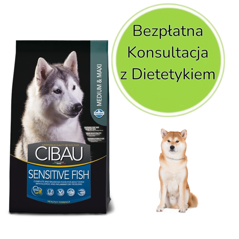 Kody rabatowe Krakvet sklep zoologiczny - FARMINA Cibau Sensitive Fish Medium & Maxi - sucha karma dla psa - 12 kg
