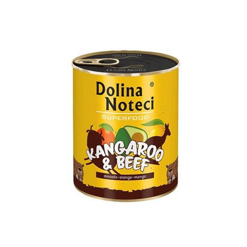 Kody rabatowe Krakvet sklep zoologiczny - DOLINA NOTECI Superfood z kangurem i wołowiną - mokra karma dla psa - 800g