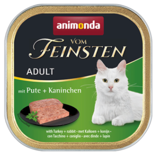 Kody rabatowe Krakvet sklep zoologiczny - ANIMONDA Vom Feinsten Classic Cat indyk i królik - mokra karma dla kota - 100 g