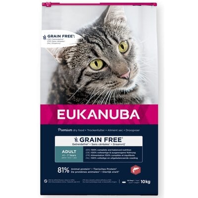 Kody rabatowe Avans - Karma dla kota EUKANUBA Grain Free Adult Łosoś 10 kg