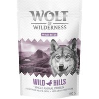 Kody rabatowe zooplus - Wolf of Wilderness Snack – Wild Bites, 180 g - Wild Hills - kaczka