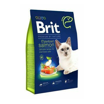 Kody rabatowe Krakvet sklep zoologiczny - BRIT Dry Premium by Nature Sterilized z łososiem - sucha karma dla kotów - 1,5kg