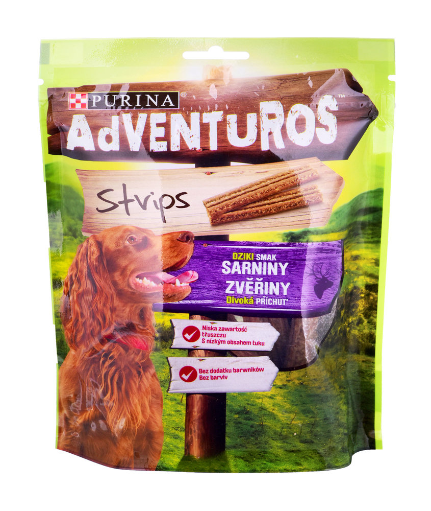 Kody rabatowe Krakvet sklep zoologiczny - PURINA Adventuros Strips - przysmak dla psa - 90g
