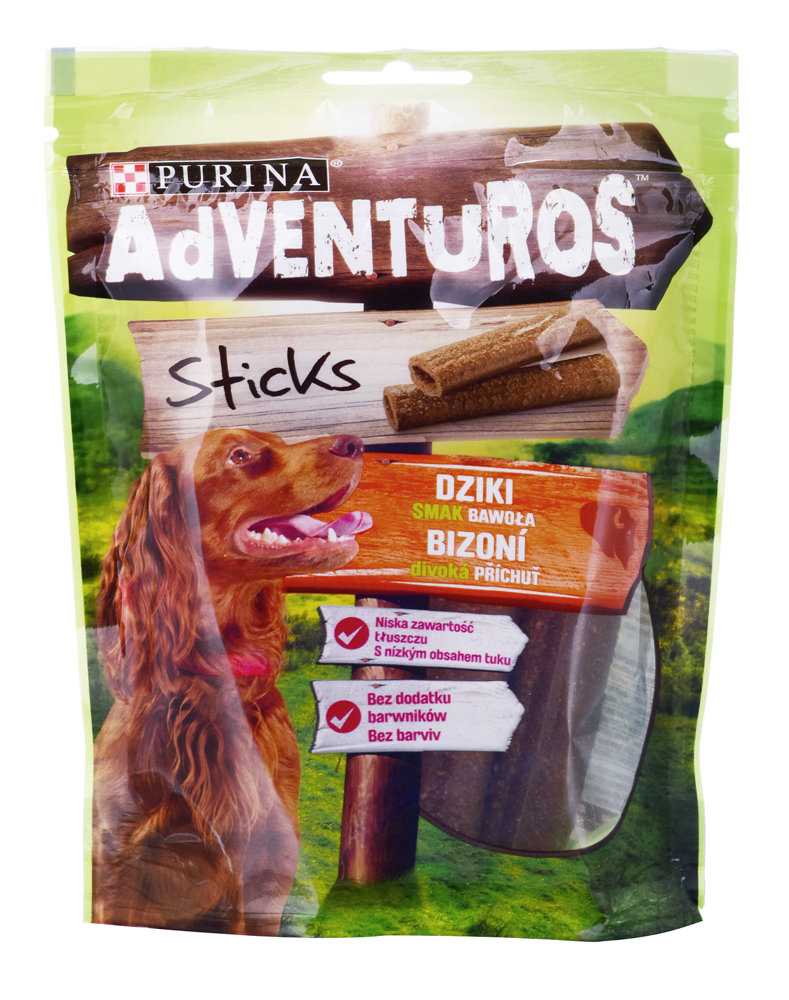 Kody rabatowe PURINA Adventuros Sticks - przysmak dla psa - 120g