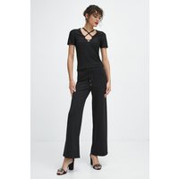 Kody rabatowe Answear.com - Medicine spodnie damskie kolor czarny szerokie high waist