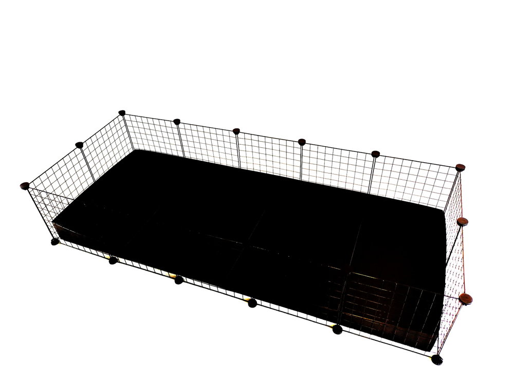 Kody rabatowe Krakvet sklep zoologiczny - C&C Klatka modułowa dla świnki morskiej, królika, jeża 180x75 (5x2) - czarna