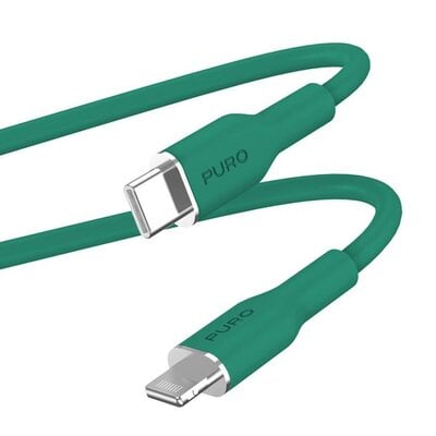 Kody rabatowe Avans - Kabel USB Typ-C - Lightning PURO Icon Soft Cable 1.5 m Zielony
